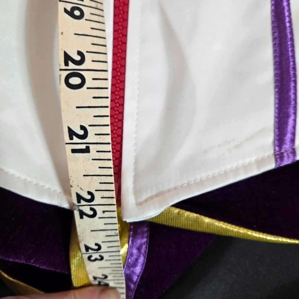Cos Monde Cosplay Emperor Jacket Women's Large Purple Velvet Sash Epaulets - Picture 13 of 16